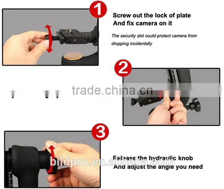 Heavy Duty Camera Gimbal Bird View Systerm on Professional Tripod