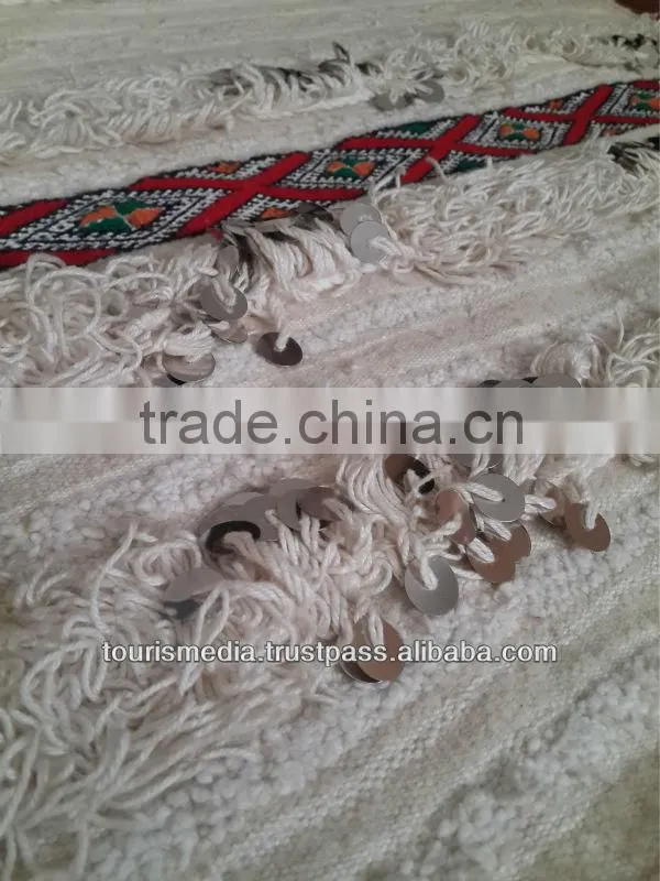 Vintage Moroccan wedding blanket 245cm x 138cm wholesale of handira