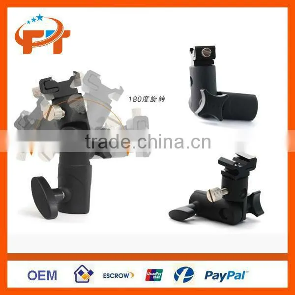 New Swivel Flash hot shoe umbrella holder for studio light stand bracket type E