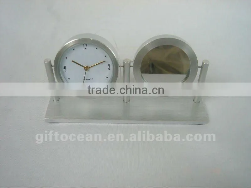 aluminum art metal desk clock, crafts aluminum clock