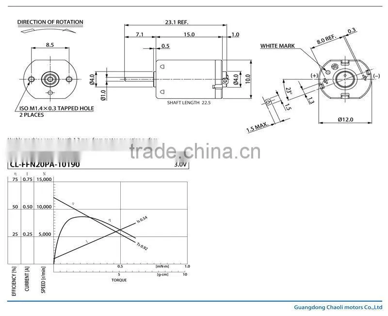 metal brush Motor CL-ffn20 for children hobby