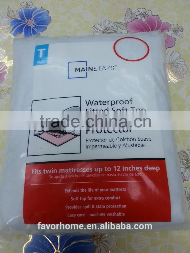 High quality Waterproof hospital Fitted Soft TOP Mattress Protector