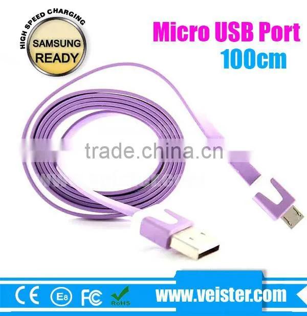 flat mini two side usb cable