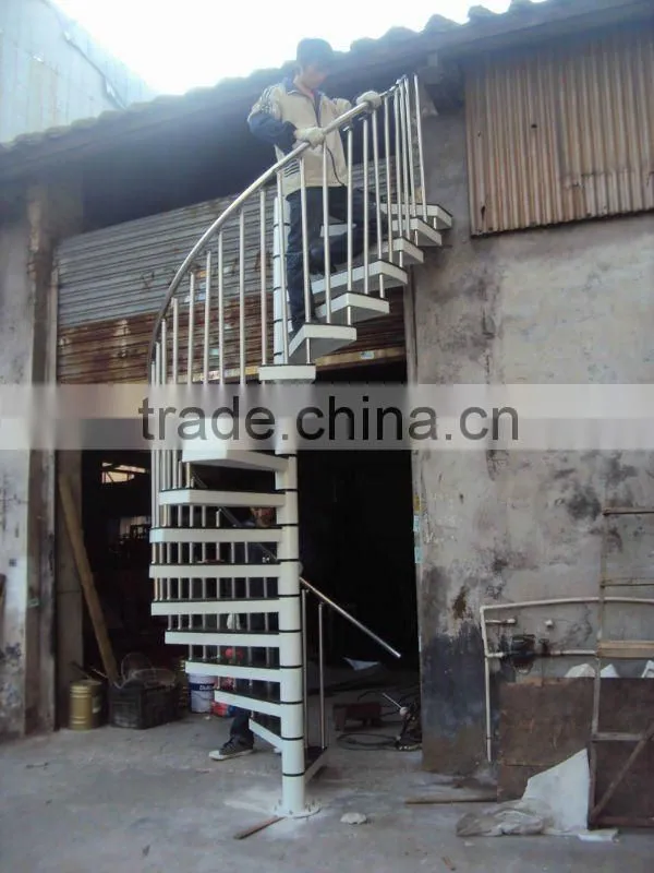 glass exterior stair design for project