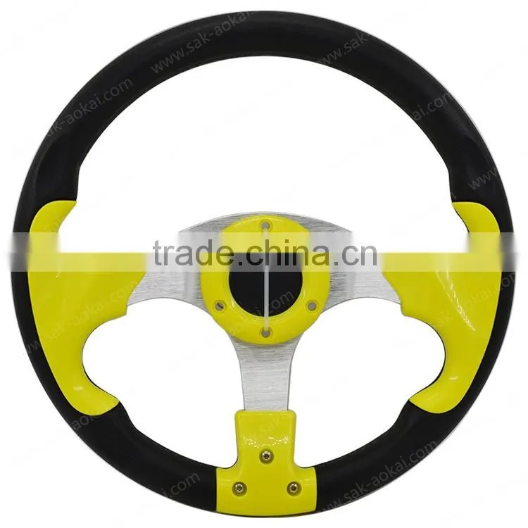 13 inch full chrome steering wheel mahogany steering wheel