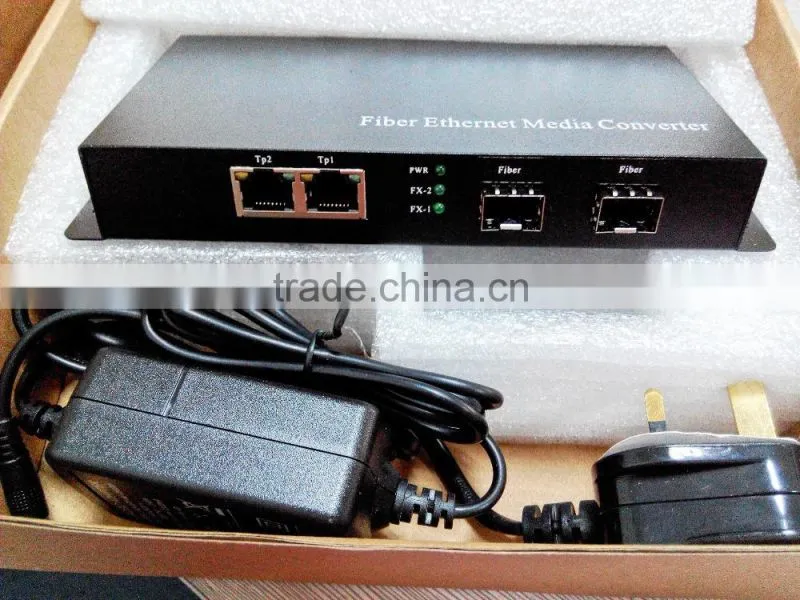 1000M 2 SFP 2 RJ45 Media Converter
