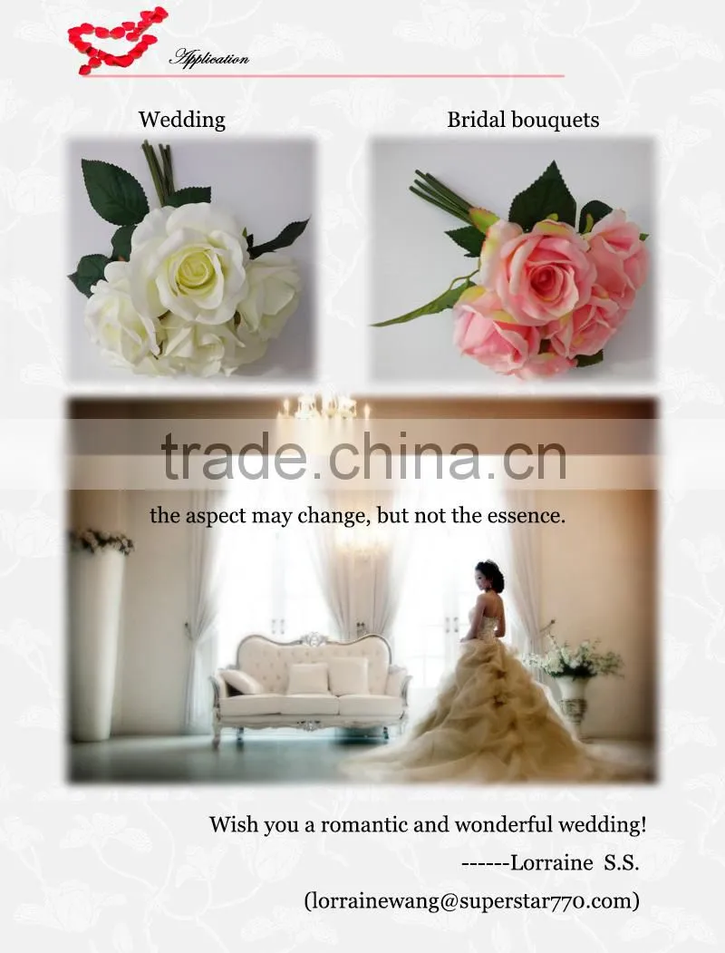 cheap wedding bouquet artificial rose wholesale