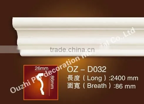 pu plain cornice for ceiling and wall decor