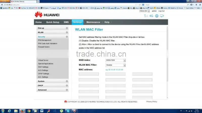 Huawei B880-73 LTE FDD 900/1800/2100Mhz TDD2300/2600Mhz Mobile Gateway Wireless Router