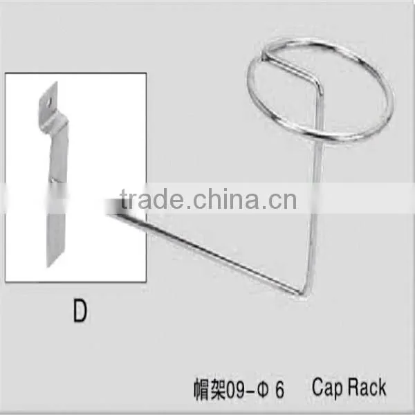 buy direct from china factory metal wire slatwall hat rack for Retail Store Display