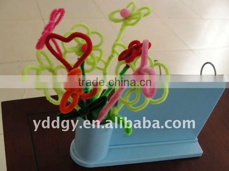 Factory supply chenille stems and pompoms for diy crafts or decoration