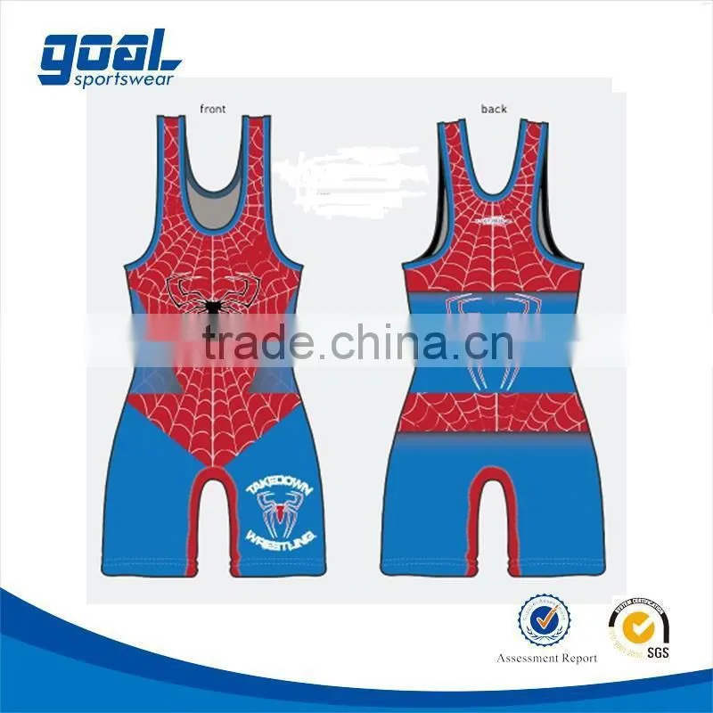 Latest design colleague cheap children wrestling jersey