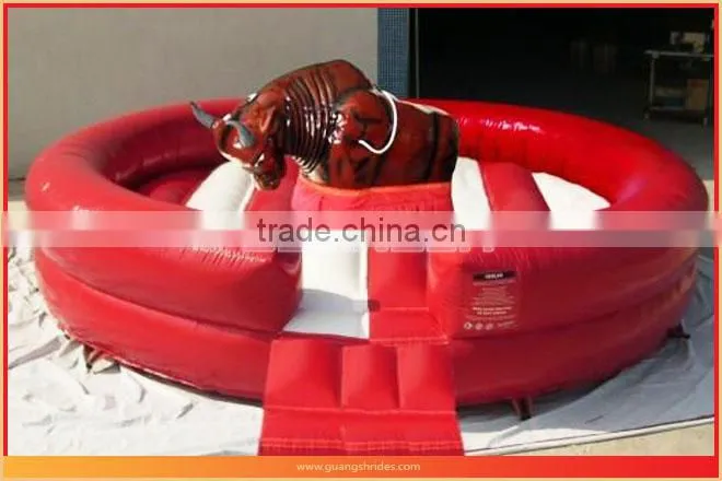 amusement park inflatable bullfight game,inflatable bull game for sale