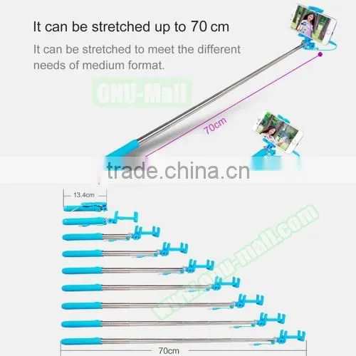 Portable Folding Extendable Selfie Stick with Sync LED Flash Light, Mini Monopod Selfie Stick for Smartphones