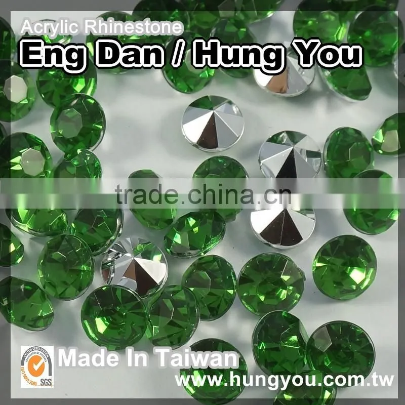 Fashion Accessories Made in Taiwan Flower Shape 2 Holes Rhinestones