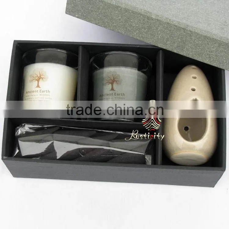 Hot promotional gifts scented candle ceramic cone incense burner