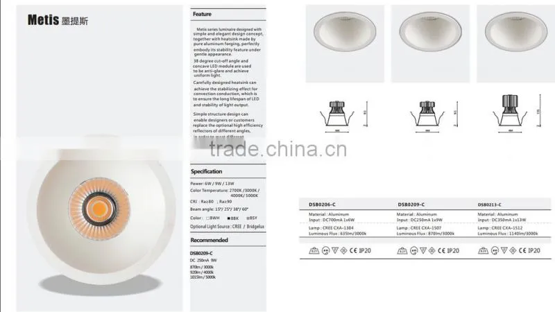 Fashion Mordern adjustable led rotating spotlight