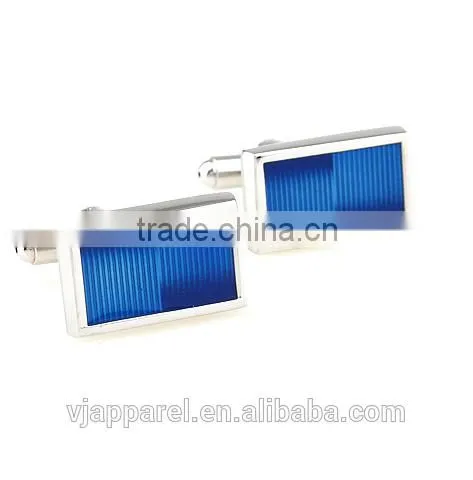 Blue Fiber Optic Cufflinks Rectangle Cufflinks