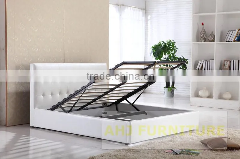 hydraulic lift up storage bed, storage bed frame with gas lift, storage bed hinge mechanism with gas strut