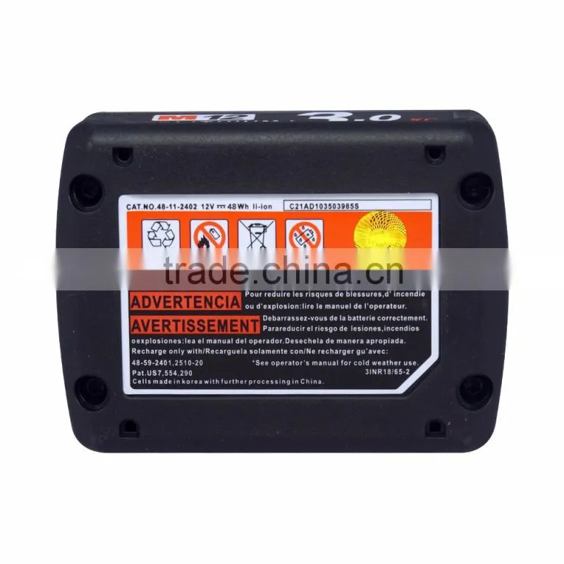 battery replace for Milwaukee 48-11-2440 M12 REDLITHIUM XC 4.0 Extended Capacity Battery M12B4