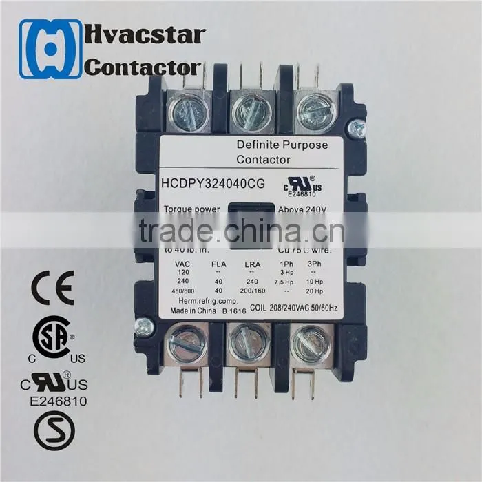 AC contactor SA-4P-30A-240VAC with UL certificate for furnas contactor
