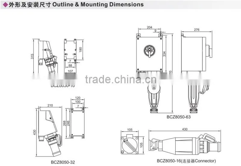 IP65 China Hot seller Explosion proof plug and socket