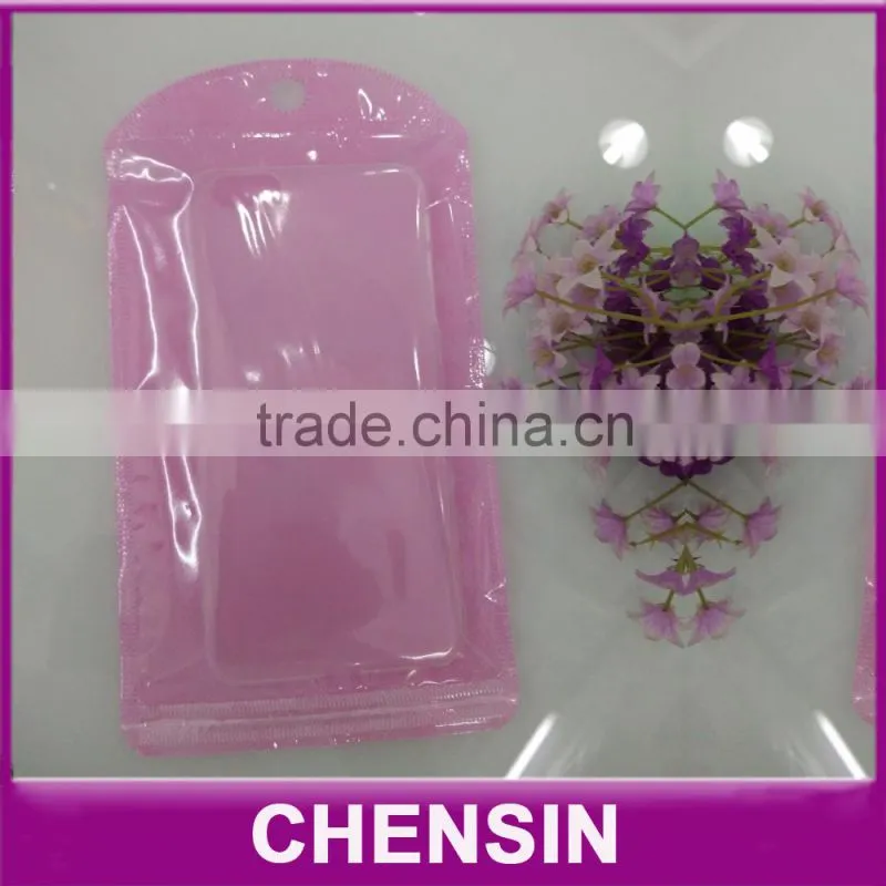 iphone 6 plue mobile case packaging/poly bag/plastic zipper sleeve/transparent packing