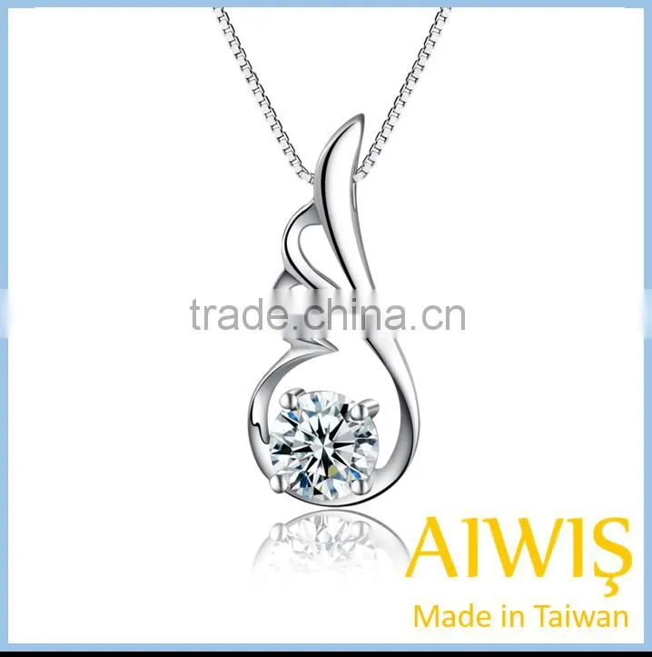 New Design High Quality 925 Silver Angel Wings Pendant Necklace Gifts