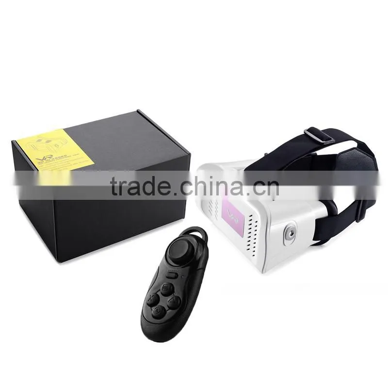 Most hot VR BOX Virtual Reality Headset goggles 3D glasses with bluetooth wireless remote control,custom branded