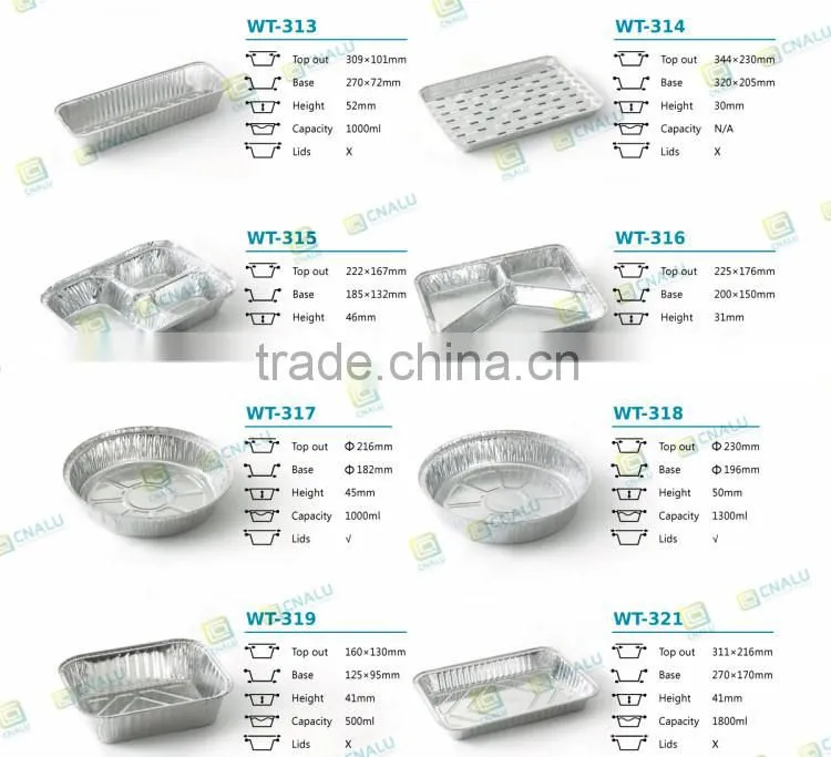Airline Rectangular Aluminum Foil Container
