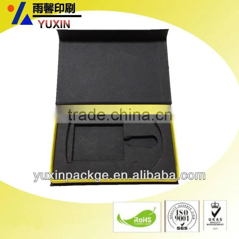 black magnet iphone5 case packing box with EVA insert