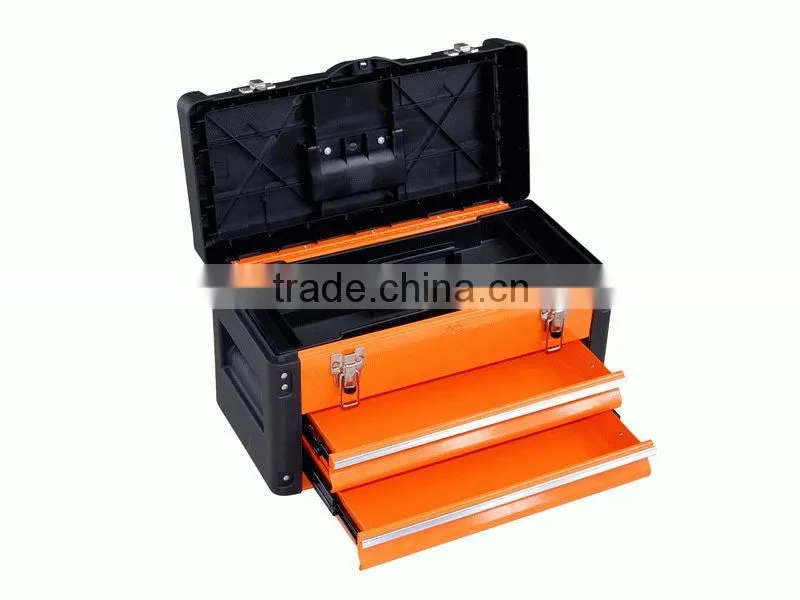 Iron tool box with drawer