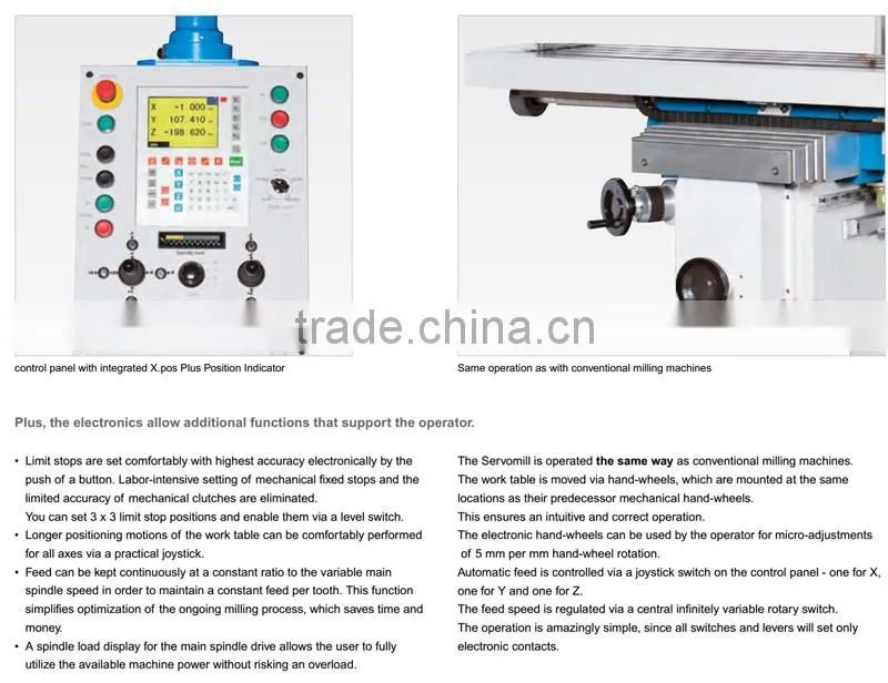 Multipurpose Milling Machine - Servomill 700 for workshop applications, single parts production and training purposes