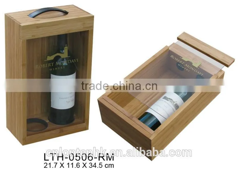 natural wooden wine packing box supply