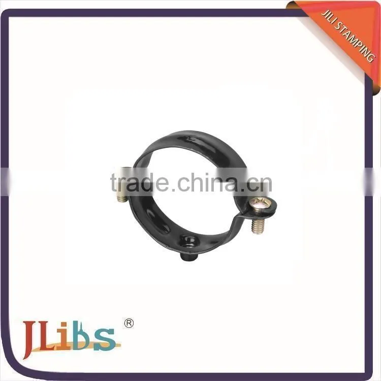 Carbon steel M6 pipe fitting with rubber/galvanized steel pipe fitting,single clamps one side close