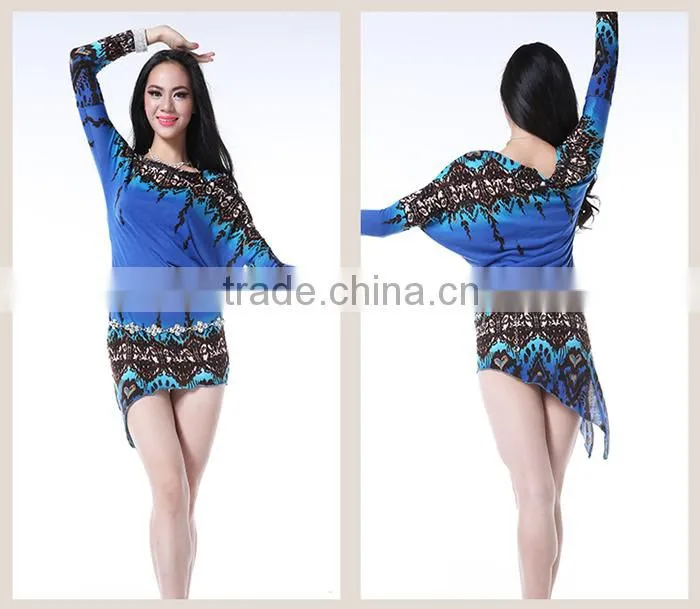 Wuchieal Thicken Printed Modal Dance Dress for Women