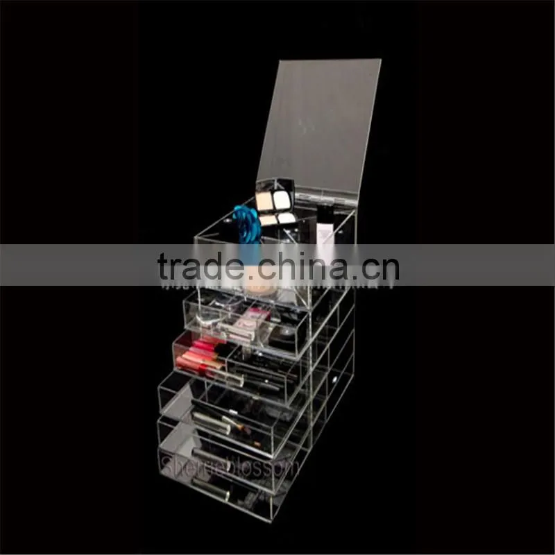 Acrylic usa clear custom cosmetic display