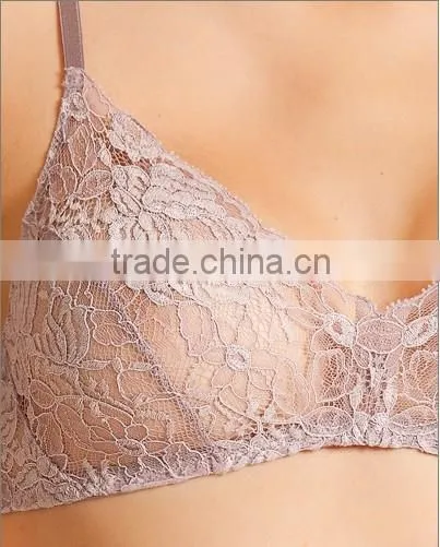 hot sexy ladies wireless and unpadded full cup lace bra and panty underwear set