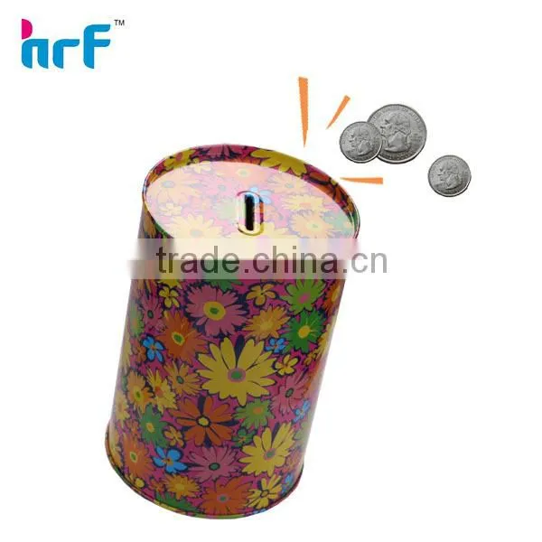 Printed Tin Can for Coin Bank