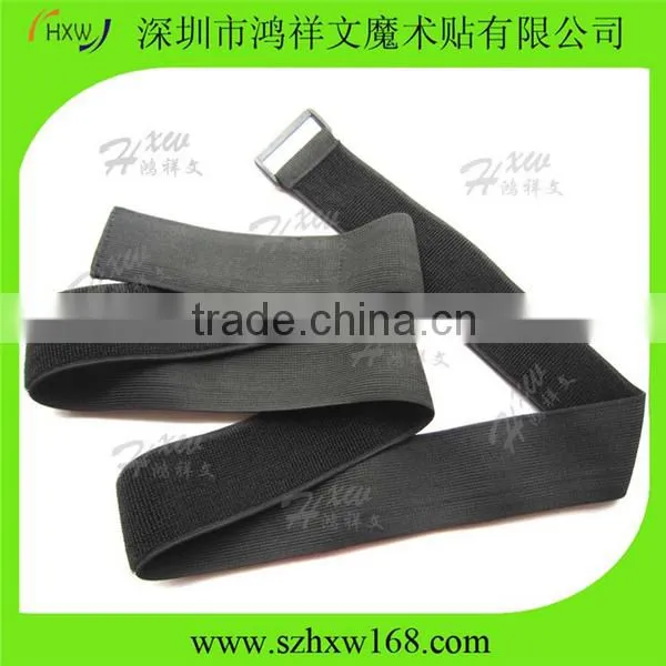 sport hook and loop elastic band with buckle