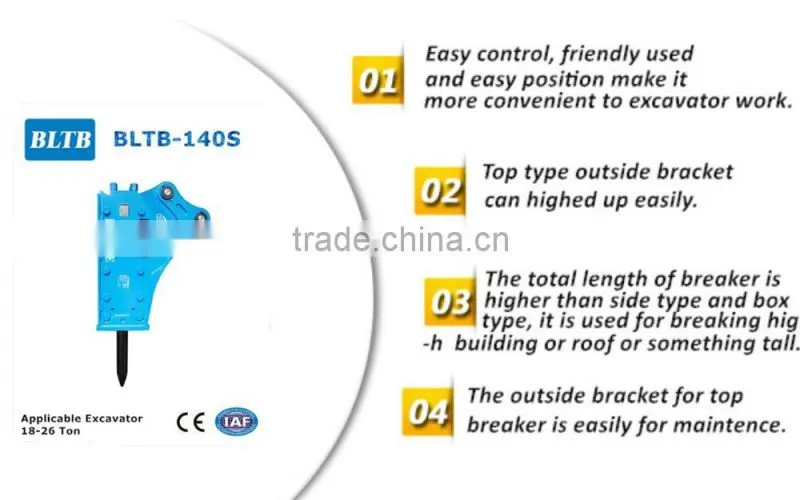 With 140mm Chisel Demolition Excavator Hydraulic Breakers