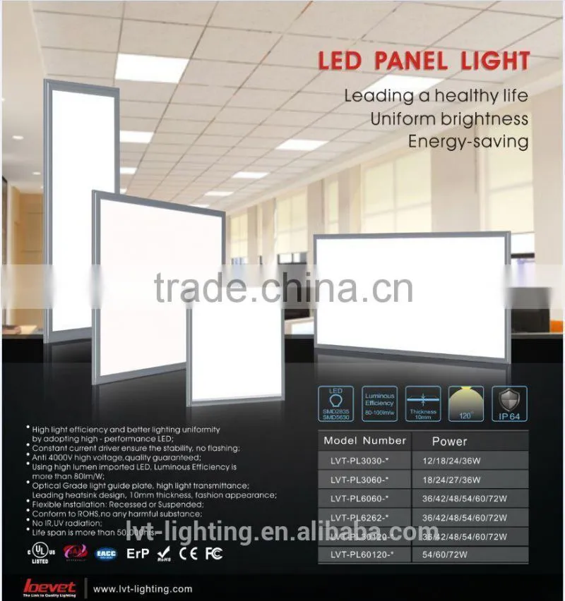 Ultraslim Square Led Panel Light with 6262 42w CE listed