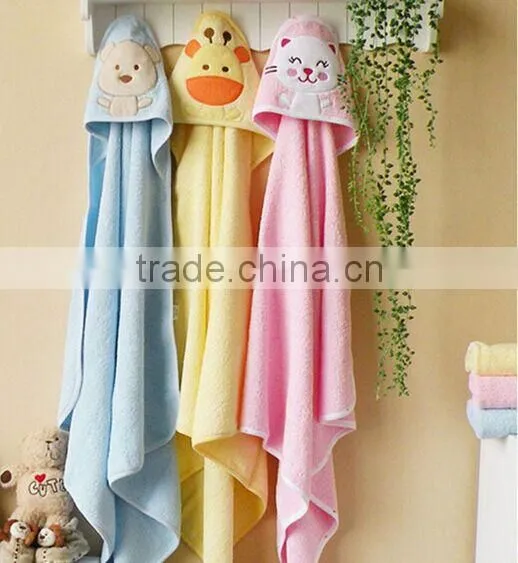 Hot sale super soft 100% cotton kids hooded baby bath towel