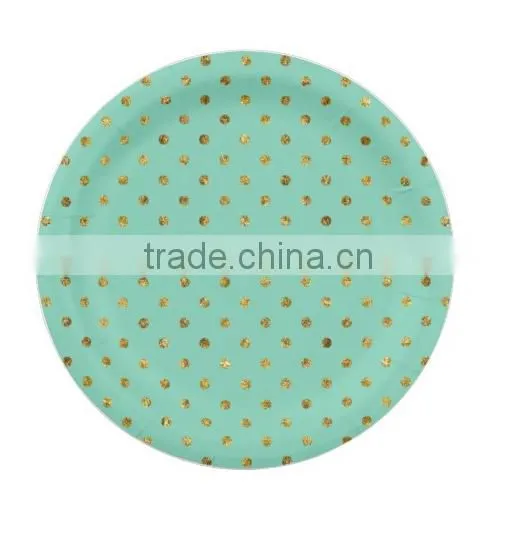 christmas dinner disposable dot paper tableware