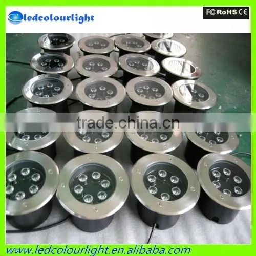RGB DMX control 18w led underground light/IP68 stainless led underground light