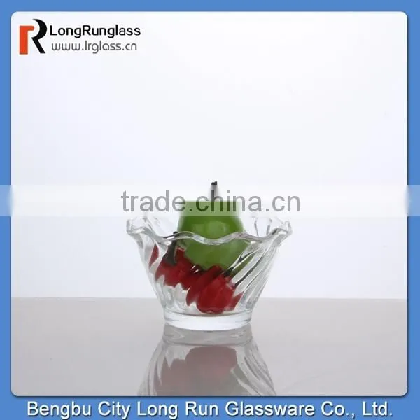 LongRun home use 150ml round bottom wavy mouth salad glass bowl