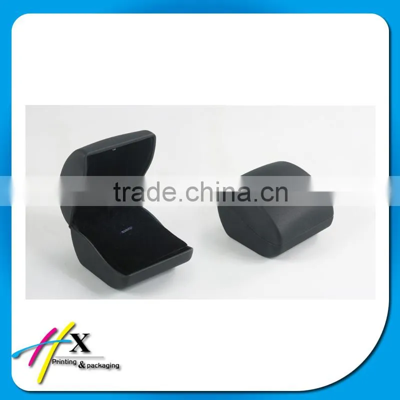 elegant black jewelry boxes and packaging with black velvet