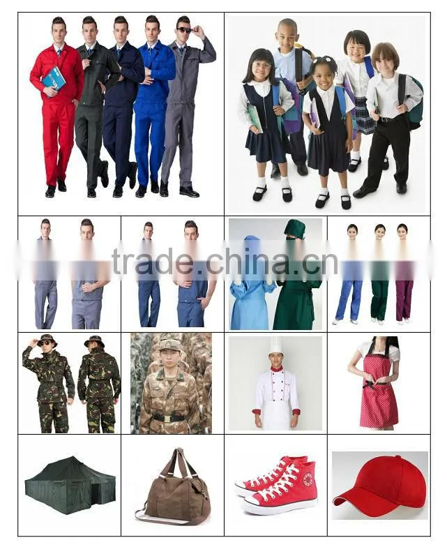 TC 65/35 polyester cotton workwear fabric flame retardant water proof workwear fabric