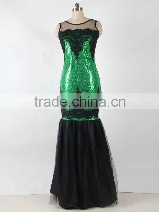 Latest fashion 5 colors ready stock low back sexy mermaid evening dress with sequin