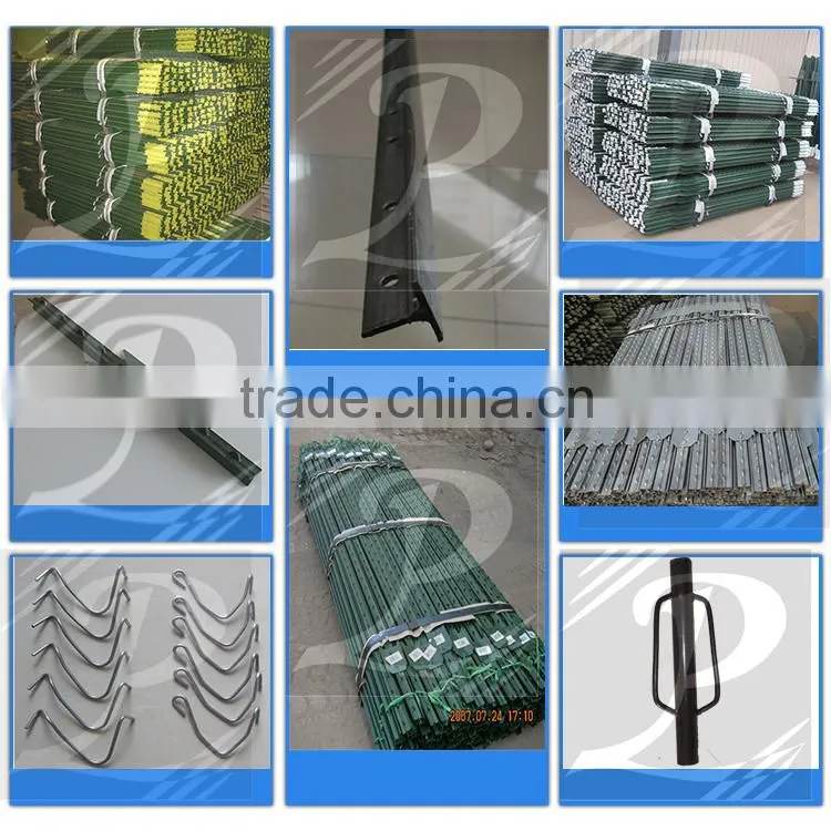 High quality Green painted Round fence post